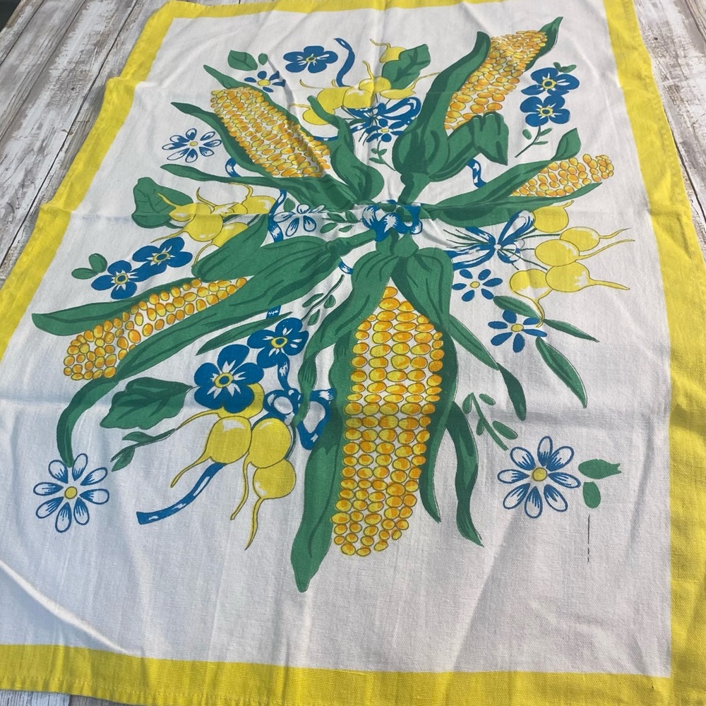 Vintage Style Colorful Tea Towels - Set of 3 100% Cotton Retro Kitchen Linens - Picture 10 of 13